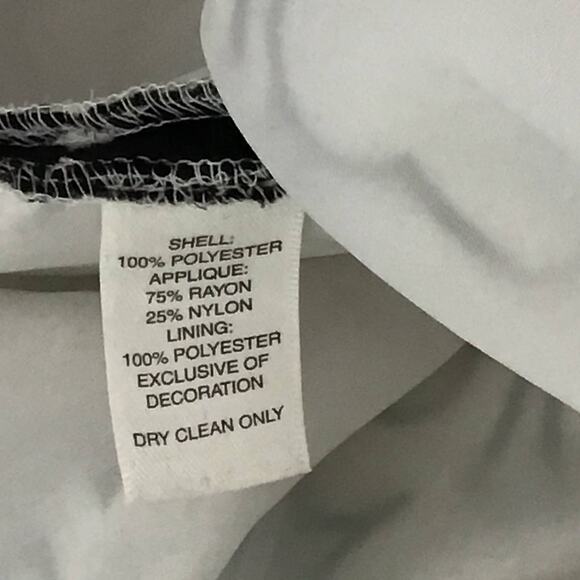 WHBM White House Black Market Strapless Satin Velvet Black White Mini Dress sz 0 - Picture 13 of 14